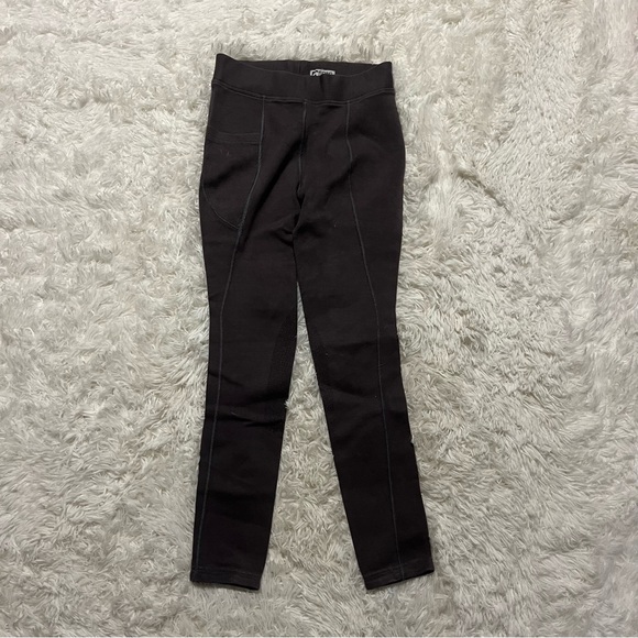 Girl’s XL Grey Riding Sport Knee Patch Horseback Riding Tights Breeches. Good Co - Picture 1 of 5